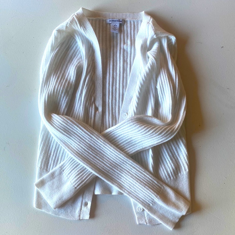 Nordstrom white cardigan.